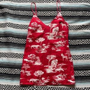 Reformation animal print mini dress